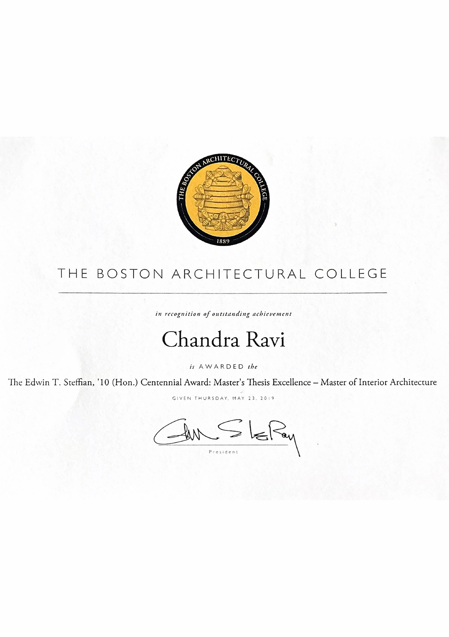 Award recognition 3